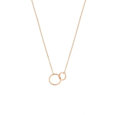 Afbeelding van Rosé Plated Ketting met dubbele cirkel