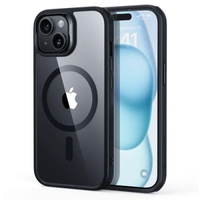 Afbeelding van ESR Classic Hybrid HaloLock Hoesje Geschikt voor Apple iPhone 15 Plus Compatibel met MagSafe en Back Cover Magneet Transparant Zwart