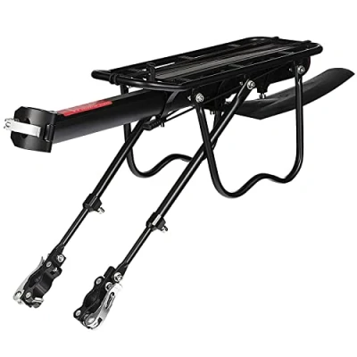 Afbeelding van bagagedrager voor mountainbike, universele achter, aluminiumlegering, snelspanner, instelbare fietsbagagedrager met spatborden, reflector 24 29 inch