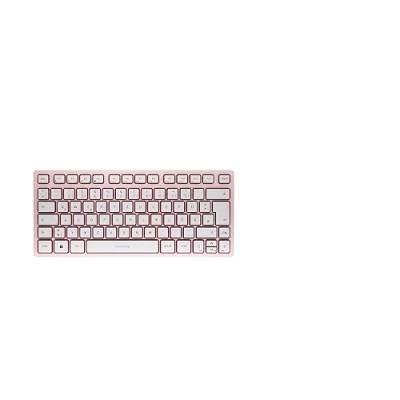 Afbeelding van Cherry KW 7100 MINI BT, Compact Toetsenbord voor Meerdere Apparaten met 3 Bluetooth kanalen, Duitse Lay out (QWERTZ), Plat Ontwerp, incl. Draagtas, Blossom