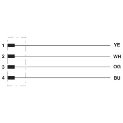 Afbeelding van Phoenix Contact 1524307 Sensor/actuator aansluitkabel Aantal polen: 4 2.00 m 1 stuk(s)