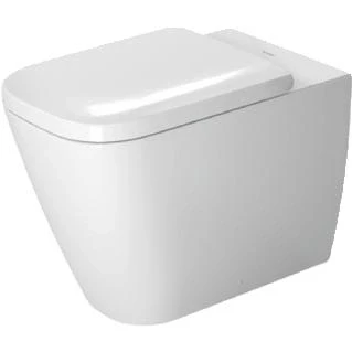Afbeelding van Duravit HappyD 2 closetpot diepspoel staand back to wall 36.5x57cm incl. bevestiging afvoer horizontaal wit