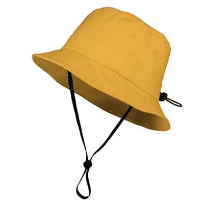 Afbeelding van Toutacoo, Verstelbare muts, uniseks, alle seizoenen, katoenen touch, afneembare kinband, 2 Geel, M L