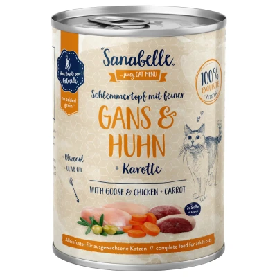 Afbeelding van Sanabelle Vlees in Saus 6 x 380 g Kattenvoer Gans &amp; Kip