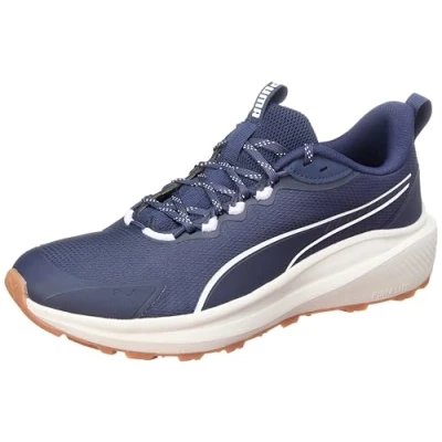 Afbeelding van Puma Skyrocket LITE Trail hardloopschoenen, Heren, Maat: 42.5, Navy/feather gray Textiel/ synthetisch