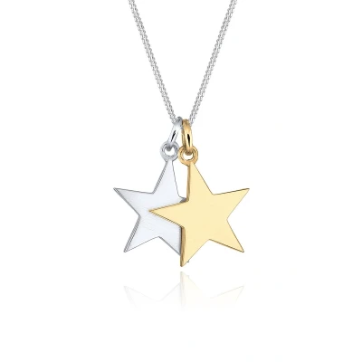 Afbeelding van Elli Stern Astro Bicolor Basic Ketting, Dames, Maat: 45, Silber