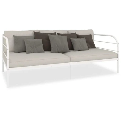 Afbeelding van Bedbankframe metaal wit 90x200 cm