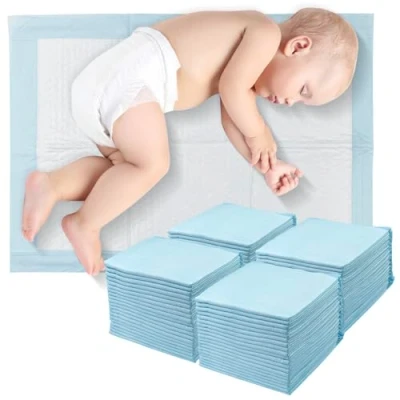 Afbeelding van Dunkwckore 100 stuks wegwerp aankleedmatten, 33 x 45 cm, verschoningsmatten, multifunctionele incontinentie ultrazacht, super absorberend, waterdicht