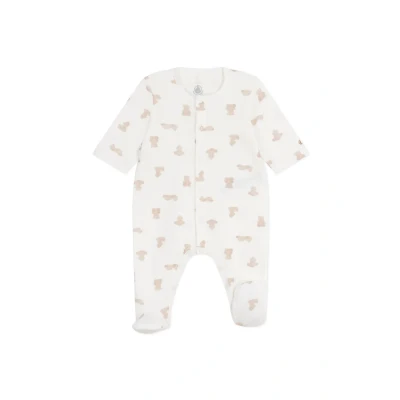Afbeelding van Petit Bateau Newborn Bears Unisex Pyjama voor kinderen, Maat: 68, Marshmallow/brun
