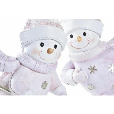 Afbeelding van Kerstversiering DKD Home Decor Hars Sneeuwpop (15 x 13,5 24,5 cm) (2 Stuks)