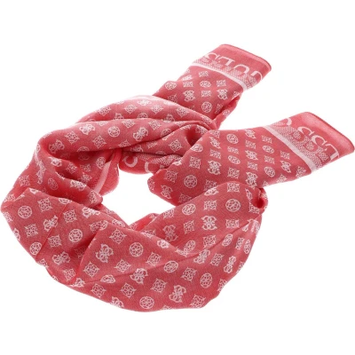 Afbeelding van GUESS Sjaal Jacquard Scarf 80X180 Coral Koraalrood