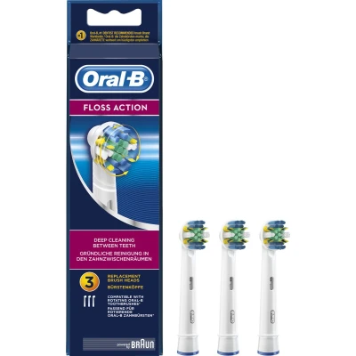 Afbeelding van Oral B Floss Action Opzetborstels EB25 3 stuks voor de elektrische tandenborstel
