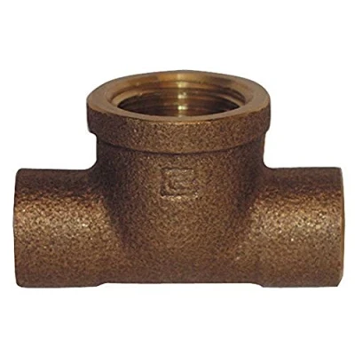 Afbeelding van Cornat soldeerT stuk, 1 binnendraad, 2 moffen, A 15 mm, B 1/2 inch IG, roodgiet, T5130G1512 18 mm x