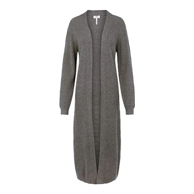 Afbeelding van Object Objmalena LONG Cardigan Vest Medium grey melange, Dames, Maat: Small, melange
