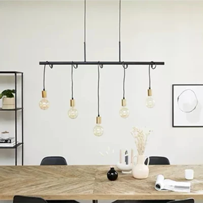 Afbeelding van Lifa Living Hanglamp Hamar Zwart / Goud