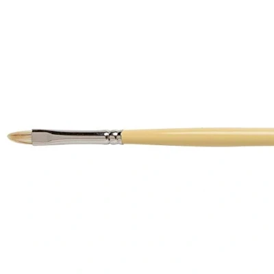Afbeelding van Winsor &amp; Newton 5871002 Artists varkenshaarpenseel gemaakt van hoogwaardig Chunking varkenshaar voor olieverf en acrylverf Filbert Penseel kort lange Steel Nr. 2,