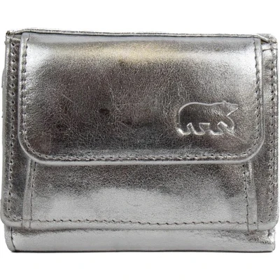 Afbeelding van Bear Design Nana Leren Overslagportemonnee Zilver