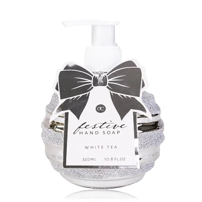 Afbeelding van geschenk kerst kerstbal handzeep witte thee