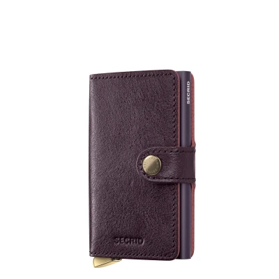 Afbeelding van Secrid Miniwallet pasjeshouder van leer Aubergine