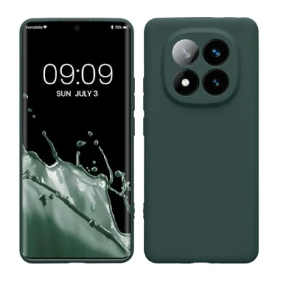 Afbeelding van kwmobile telefoonhoesje geschikt voor Xiaomi Redmi Note 14 Pro+ 5G / Pro Plus Hoesje smartphone Precisie camera uitsnede In blauwgroen