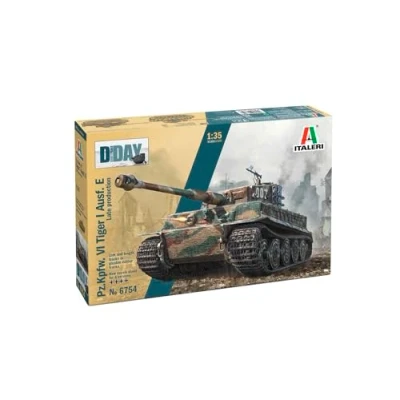 Afbeelding van 1:35 Italeri 6754 Sd.Kfz.181 Panzerkampfwagen Tiger I Ausf.E Late Prod. D Day 80th Anniversary Plastic Modelbouwpakket