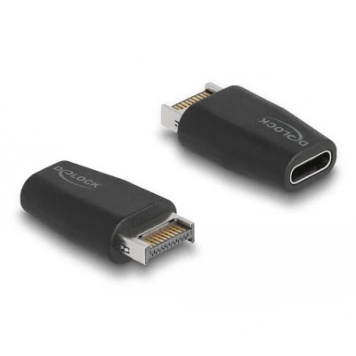 Afbeelding van Delock Adapter USB 3.2 Key A Stecker zu Type C™ Buchse schwarz