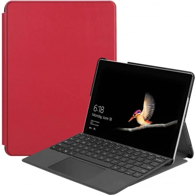 Afbeelding van Case2go Tablet Hoes geschikt voor Microsoft Surface Go Tri Fold Book Case Rood