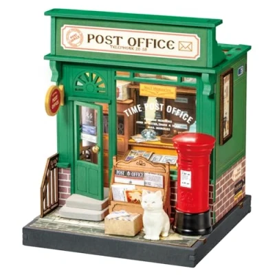 Afbeelding van Robotime Rolife Century Post Office DS37 Knutselen Bouwpakket Miniatuur Hobby Creatief DIY