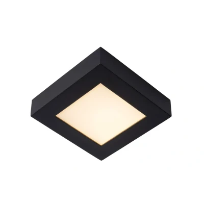 Afbeelding van Lucide BRICE LED Plafonnière Dimb. 1x15W IP44 Zwart