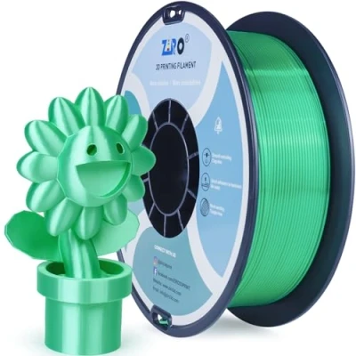 Afbeelding van ZIRO Zijde PLA 1.75mm Filament,3D Printer Filament van de Serie 1kg, Groen
