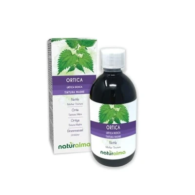 Afbeelding van Grote brandnetel (Urtica dioica) bladeren en wortels Alcoholvrije moedertinctuur Naturalma Vloeibaar extract druppels 500 ml Voedingssupplement Veganistisch