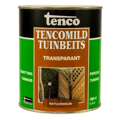 Afbeelding van Tenco Tencomild Tuinbeits Transparant 1 ltr natuurbruin Buiten onderhoud