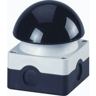 Afbeelding van Eaton fak voet slagdrukknop compleet terugverend contact 1m 1v onderkast zwart bovenkast l grijs knop ip67 ip69k 229749