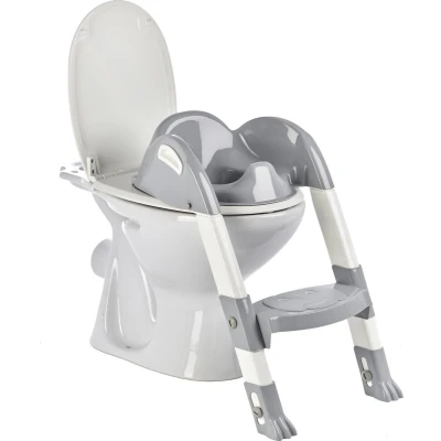 Afbeelding van Thermobaby wc verkleiner met trapje KiddyLoo Grijs