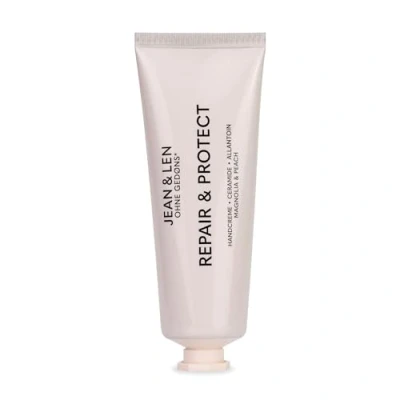 Afbeelding van Jean &amp; Len Repair Protect Handcrème, voor zeer droge en gebarsten handen, verzorgt de huid met vocht, trekt snel in, veganistische handverzorging, zonder parabenen siliconen, 75 ml