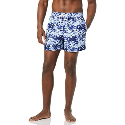 Afbeelding van Amazon Essentials Heren 5&quot; sneldrogende zwembroek, Navy Tie Dye, 38