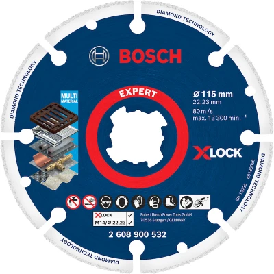 Afbeelding van Bosch Accessoires Expert Diamond Metal Wheel x LOCK doorslijpschijf 115 22,23 mm 1 stuk(s) 2608900532