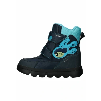 Afbeelding van Geox Willaboom Unisex Snowboots voor kinderen, Maat: 24, Navy turquoise cfn Imitatieleer/ textiel