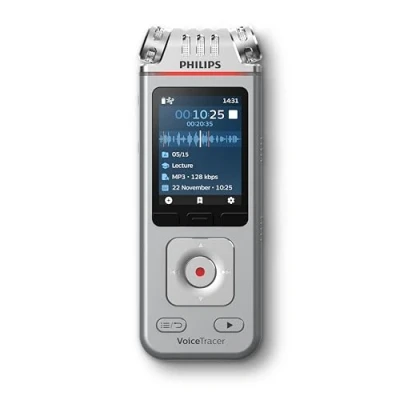 Afbeelding van Philips DVT4115 Audiorecorder 3Mic Stereo Spraakherkenning Sembly Ai cloudsoftware Smartphone app USB C