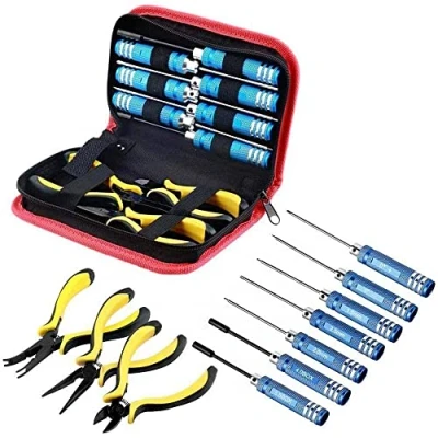 Afbeelding van CENPEK 10 in1 RC Gereedschap Set Rvs Schroevendraaier Tangen Hex Mouw Socket Reparatie Hobby Kits voor Auto Boot Quadcopter Helikopter Multirotors Modellen