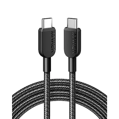 Afbeelding van Anker USB C kabel, 310 naar kabel (180 cm), (60 W/3A) oplaadkabel snel opladen voor Samsung Galaxy S22, iPad Pro 2021, Mini 6, Air 4, MacBook 2020, Switch (USB 2.0)