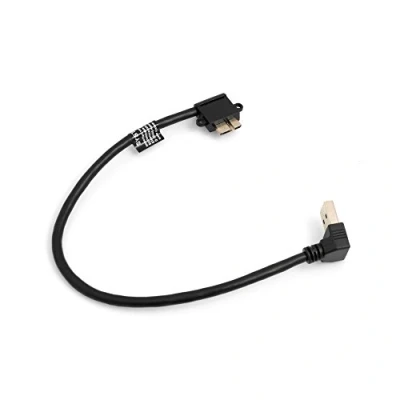 Afbeelding van System S micro usb 3.0 kabel 90 graden hoek rechts naar type a opwaarts 27 cm