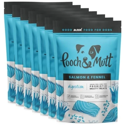 Afbeelding van Pooch &amp; Mutt Vislekkernijen (graanvrij), gezondheid en spijsvertering, 7 x 120 g