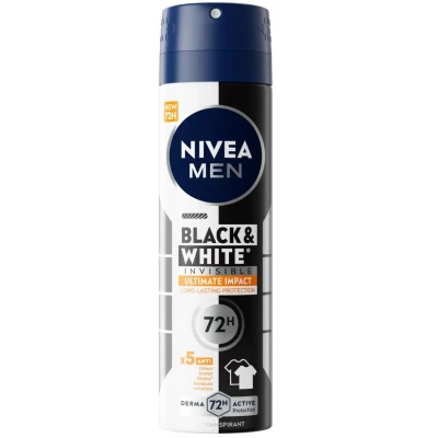 Afbeelding van Nivea Men Black &amp; White Invisible Ultimate Impact Deodorant Spray 150ML