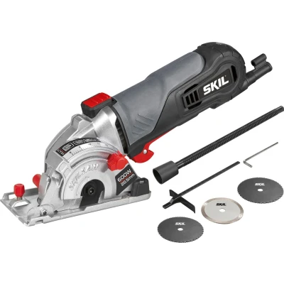 Afbeelding van Skil 5330 AA Minicirkelzaag 600 Watt Met 3 zaagbladen en stofafzuigslang