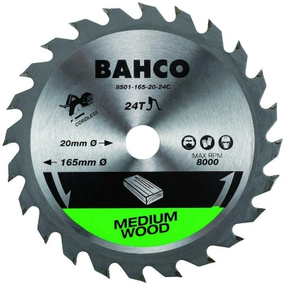 Afbeelding van Bahco Cirkelzaagblad hardmetaal tanden voor snoerloze machines hout 24 TPI 10 mm x 136 8501 24C