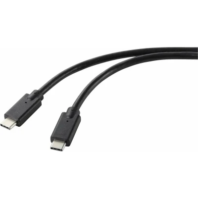 Afbeelding van Renkforce USB laadkabel 2.0 C stekker, stekker 1.00 m Zwart TPE mantel RF 5251918
