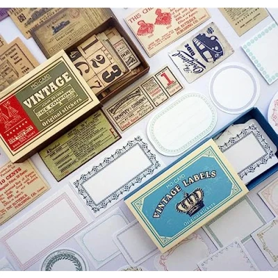 Afbeelding van Stickers, esthetische scrapbookstickers, vintage journaling, scrapbooking, stickerset, schrijfbaar, bullet journal, papier, stickers voor fotoalbum, kalender（matchstick ）