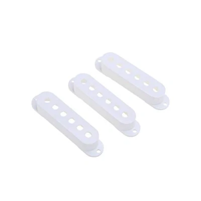 Afbeelding van Musiclily Pro Kunststof 50/50/52mm Stratocaster Pickup Covers voor Single Coil Elementen Import Strat Squier Gitaar, Wit (Set van 3)
