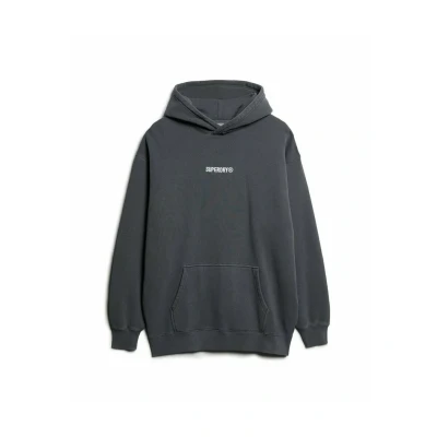 Afbeelding van Superdry Vrouwen Hoodie met Losse Pasvorm en Klein Logo Donkergrijs Grootte: Xxl